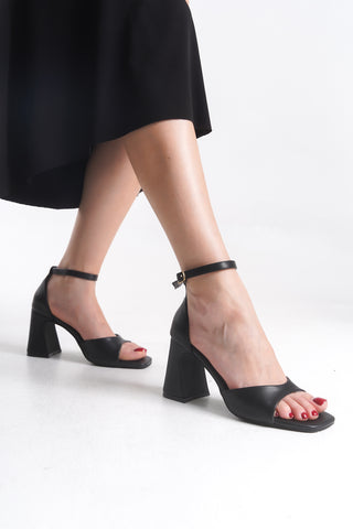 Kadın Kalın topuk Küt Burun Stiletto Günlük Ayakkabı Nadia