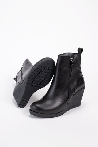 Kadın Dolgu Topuk Fermuarlı Günlük Bot Sandis