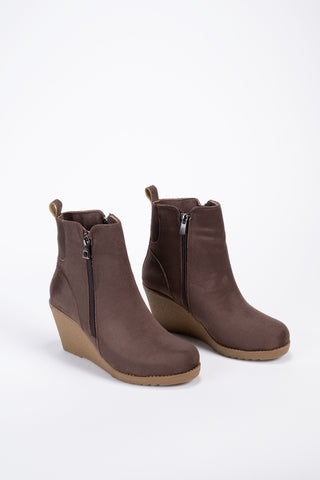 Kadın Dolgu Topuk Fermuarlı Günlük Bot Sandis