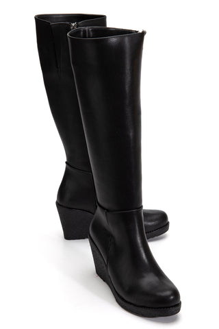 Kadın Dolgu Taban Fermuarlı Günlük Çizme Refa