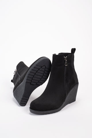 Kadın Dolgu Topuk Fermuarlı Günlük Bot Sandis