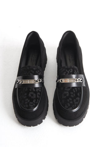 Kadın Loafer Makosen Casuel  Tokalı Günlük Ayakakbı Voth Siyah