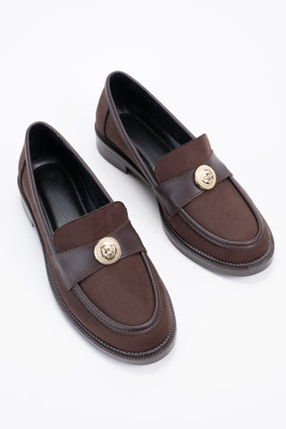 Kadın Loafer Makosen Casual Gold Aksesuar Detaylı Günlük Ayakkabı Mircea Kahve