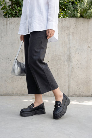 Kadın Loafer Makosen Casual Toka Detaylı Günlük Ayakkabı Sima