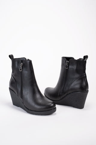 Kadın Dolgu Topuk Fermuarlı Günlük Bot Sandis