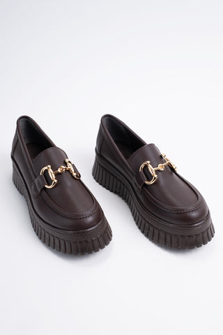 Kadın Loafer Makosen Casual Toka Detaylı Günlük Ayakkabı Sima