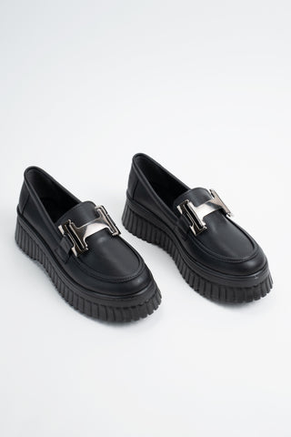 Kadın Günlük Ayakkabı Loafer Makosen Toka Detaylı Rahat Düz Topuk Marian