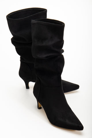 Kadın Sivri Burun Körüklü Günlük Çizme Tores