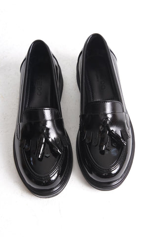 Kadın Loafer Günlük Ayakkabı Lipa Siyah Rugan