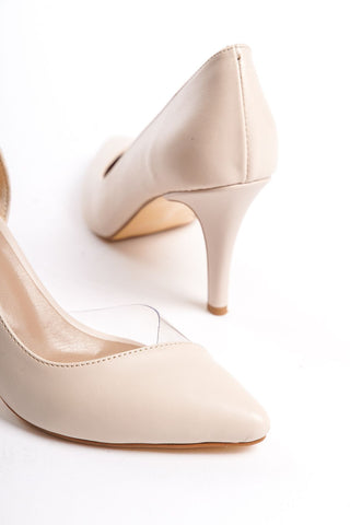 Ella Kadın Asimetrik Yanı Açık Stiletto Sivri Burun Topuklu Günlük Ayakkabı