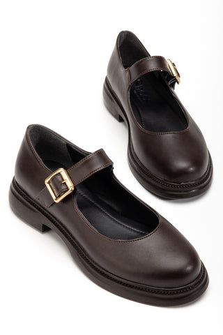 Kadın Loafer Makosen Casuel Tokalı Bantlı Günlük Ayakkabı Mori