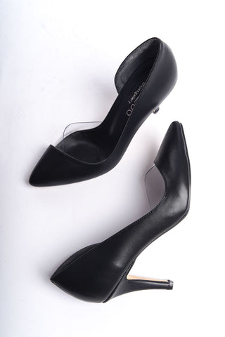 Ella Kadın Asimetrik Yanı Açık Stiletto Sivri Burun Topuklu Günlük Ayakkabı