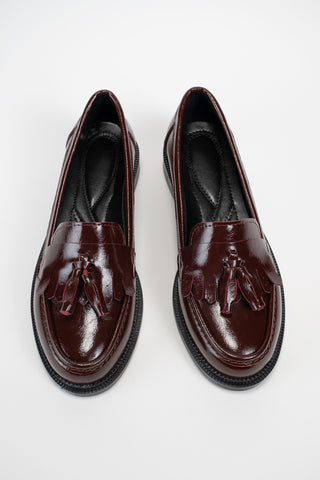 Kadın Loafer Makosen Günlük Ayakkabı Lipa Bordo Rugan