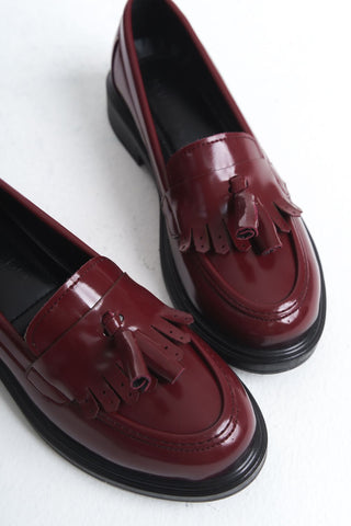 Kadın Loafer Makosen Günlük Ayakkabı Lipa Bordo Rugan