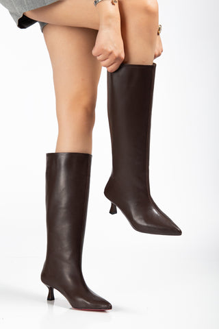 Kadın Sivri Burun İnce Topuk Çizme Diane