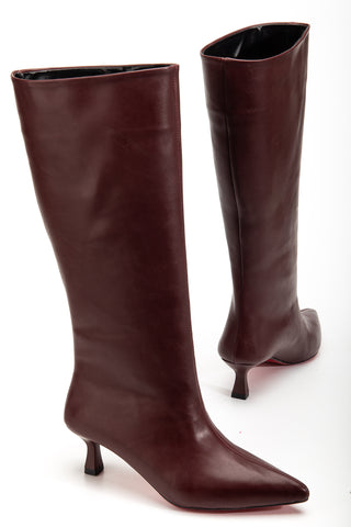 Kadın Sivri Burun İnce Topuk Çizme Diane