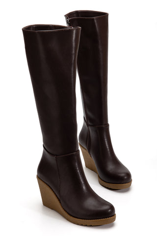 Kadın Dolgu Taban Fermuarlı Günlük Çizme Refa