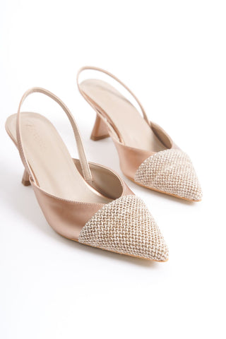 Monica Kadın Stiletto Arkası Açık Kadeh Ökçe Günlük Ayakkabı