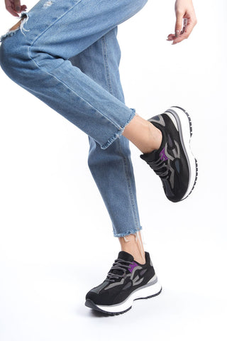 Kwan Kadın Yüksek Taban Sneaker Bağcıklı Spor Günlük Ayakkabı