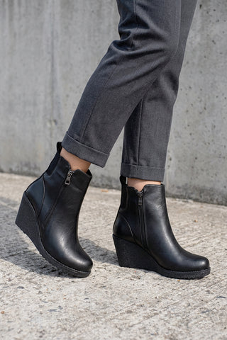 Kadın Dolgu Topuk Fermuarlı Günlük Bot Sandis
