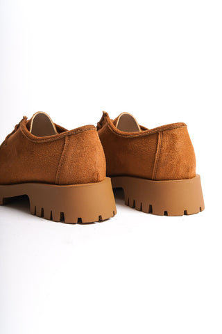 Kadın Loafer Makosen Bağcıklı Günlük Ayakakbı Halsey Taba