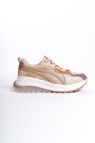 Bari Kadın Yüksek Taban Sneaker Bağcıklı Spor Günlük Ayakkabı