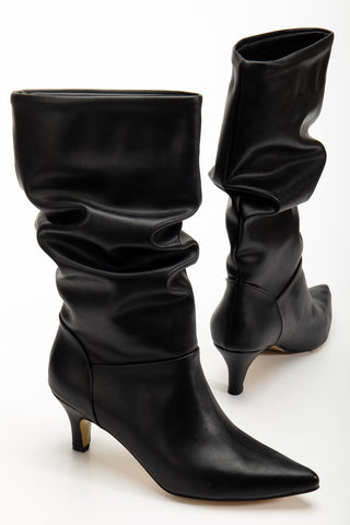 Kadın Sivri Burun Körüklü Günlük Çizme Tores