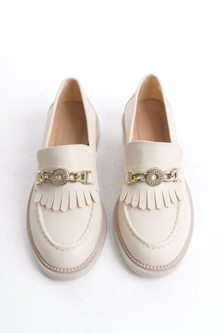 Kadın Loafer Makosen Casual Tokalı Günlük Ayakkabı Tery Bej