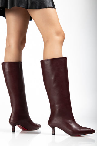 Kadın Sivri Burun İnce Topuk Çizme Diane