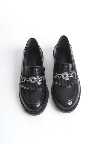 Kadın Loafer Makosen Casual Tokalı Günlük Ayakkabı Tery Siyah Cilt