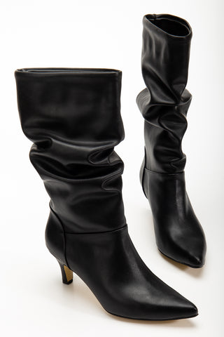 Kadın Sivri Burun Körüklü Günlük Çizme Tores