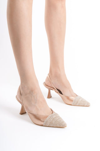 Monica Kadın Stiletto Arkası Açık Kadeh Ökçe Günlük Ayakkabı