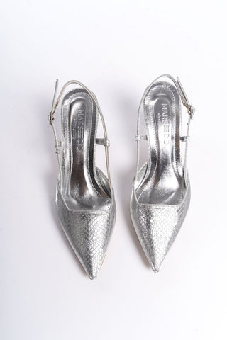 Jimmy Kadın Stiletto Yanlar Açık Bantlı Sivri Burun Klasik Topuklu Ayakkabı