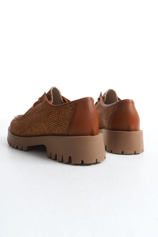 Kadın Loafer Makosen Casuel Bağcıklı Günlük Ayakkabı Petra Taba