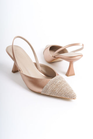 Monica Kadın Stiletto Arkası Açık Kadeh Ökçe Günlük Ayakkabı