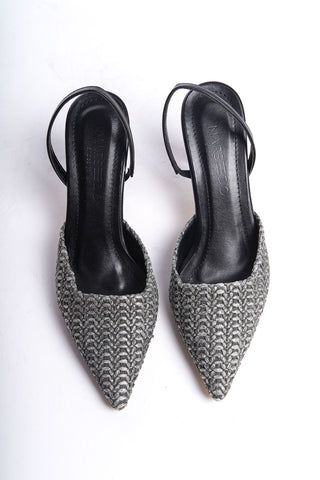 Femme Kadın Sivri Burun Topuklu Arkası Açık Günlük Stiletto Ayakkabı