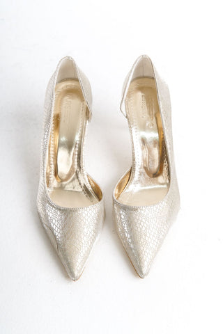 Kadın Sivri Burun İnce Topuk Stiletto Şık Abiye Günlük Ayakkabı Allure Gold