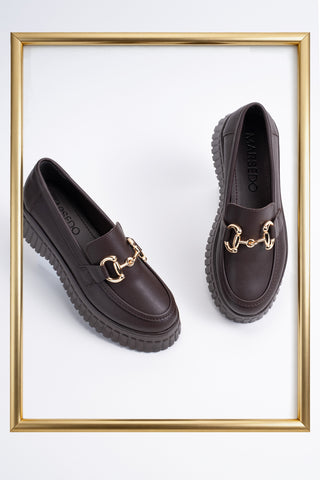 Kadın Loafer Makosen Casual Toka Detaylı Günlük Ayakkabı Sima