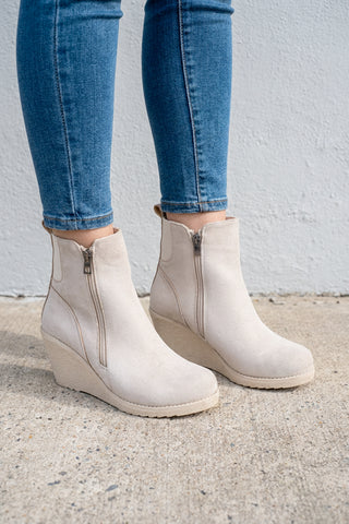 Kadın Dolgu Topuk Fermuarlı Günlük Bot Sandis