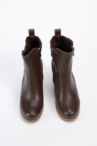 Kadın Dolgu Topuk Fermuarlı Günlük Bot Sandis