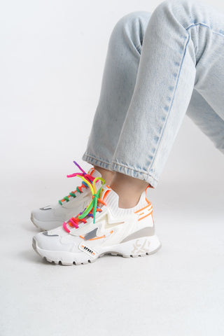 Flexy Kadın Sneaker Yüksek Taban Bağcıklı Spor Ayakakbı