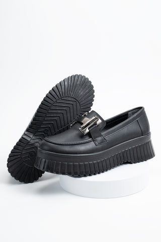 Kadın Günlük Ayakkabı Loafer Makosen Toka Detaylı Rahat Düz Topuk Marian