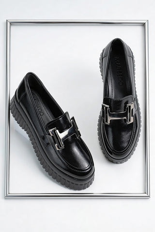 Kadın Günlük Ayakkabı Loafer Makosen Toka Detaylı Rahat Düz Topuk Marian