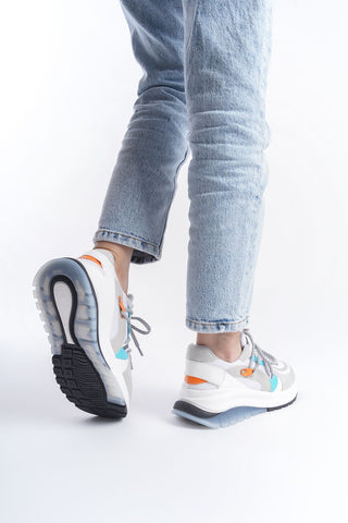 Riva Kadın Yüksek Şeffaf Taban Sneaker Bağcıklı Spor Günlük Ayakkabı