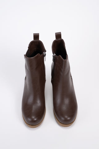 Kadın Dolgu Topuklu Lastikli  Fermuarlı Günlük Bot Florea