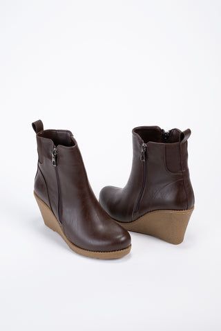 Kadın Dolgu Topuk Fermuarlı Günlük Bot Sandis