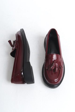 Kadın Loafer Makosen Günlük Ayakkabı Lipa Bordo Rugan