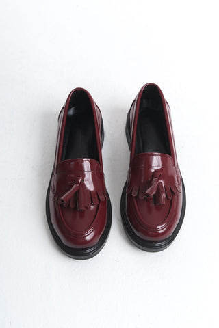 Kadın Loafer Makosen Günlük Ayakkabı Lipa Bordo Rugan