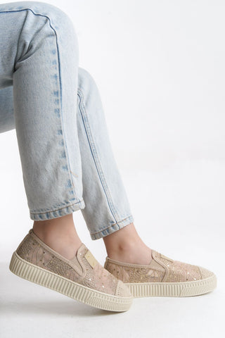 Nastiya Kadın Yüksek Taban File Dantel Sneaker Günlük Spor Ayakkabı