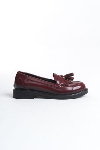 Kadın Loafer Makosen Günlük Ayakkabı Lipa Bordo Rugan